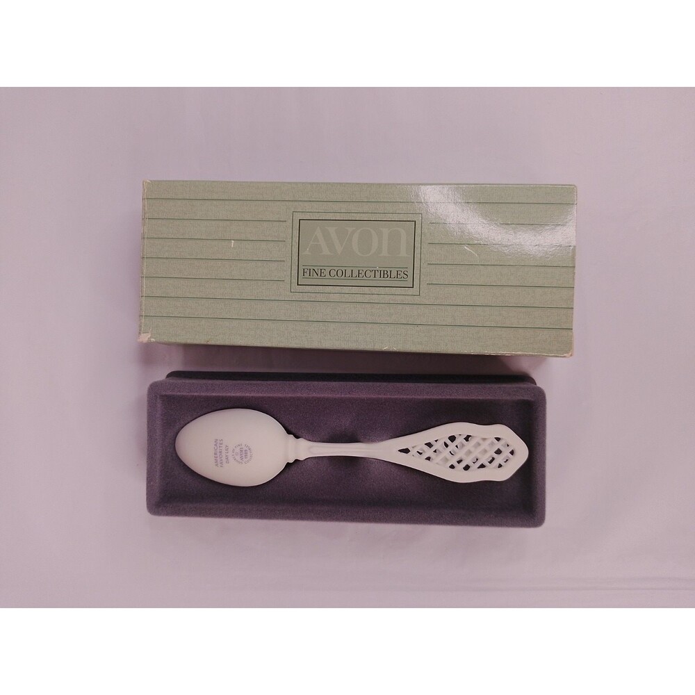 Vintage 1989 Avon American Favorites Porcelain Spoon DAYLILY - Picture 2 of 8